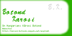 botond karosi business card