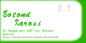 botond karosi business card